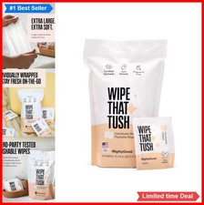 Flushable Travel Wipes 30 Pack Individually Wrapped Fragrance Free Aloe Vitamin