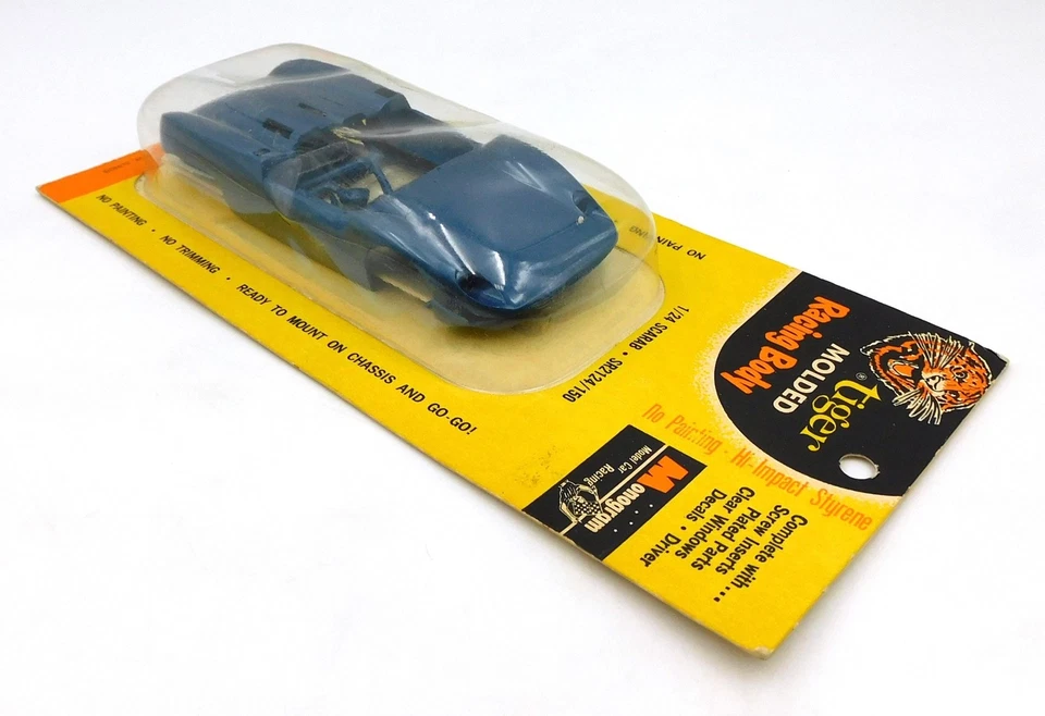 Monogram Scarab MK IV plastic slot car body only 1:24 SR2124/150 USA 1960s MIB - Immagine 3 di 4