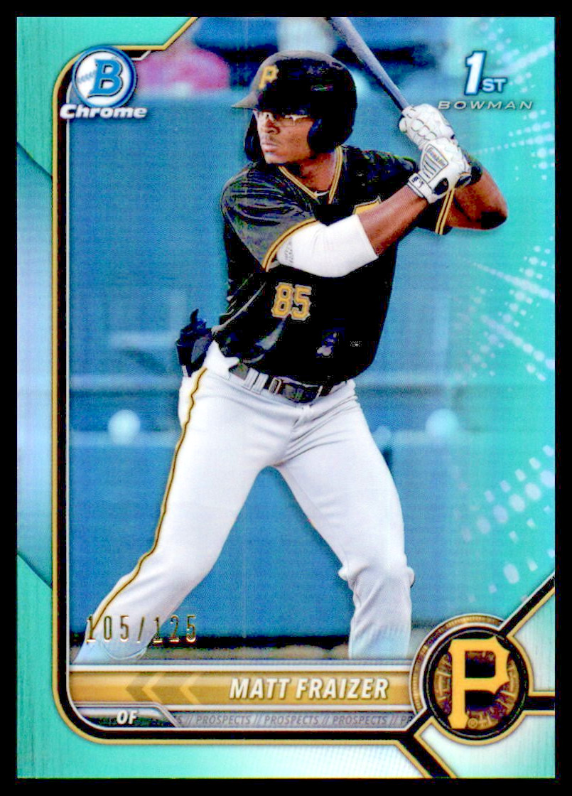 2022 Bowman Chrome 1St Bowman Matt Fraizer #Bcp-91 Aqua Refractor /125