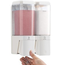 Shampoo and Conditioner Dispenser 2 Chamber No Drill Shampoo Dispenser for Showe