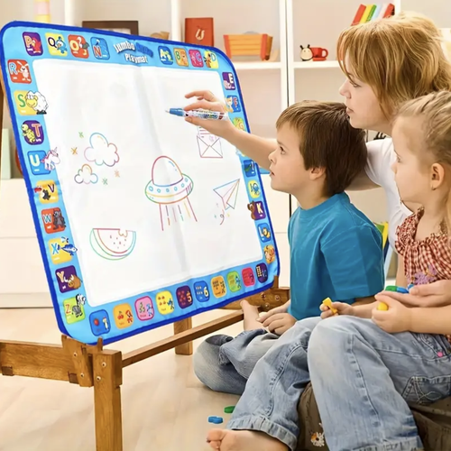 Large Magic Watercolor Canvas Toys, Watercolor Doodle Mat, Doodle Mat Coloring A - Picture 3 of 6