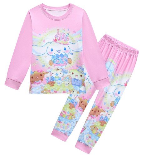 Cinnamon dog 3-10-year-old girls' sleepwear set, boys' long sleeved casual set - Picture 4 of 21