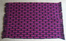 Woven Black Blue & Pink Woven Rug 27 1/2 x 40...