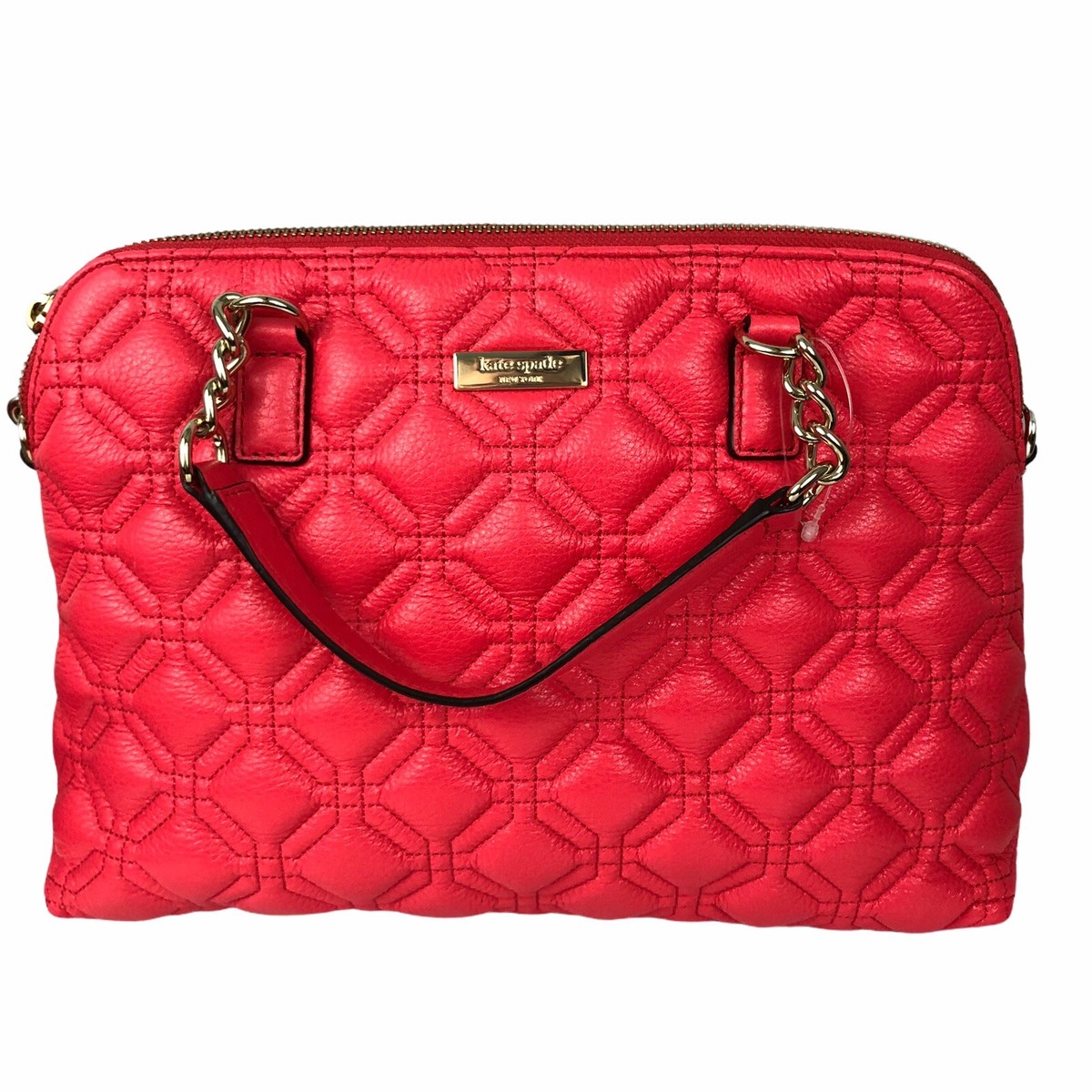 Kate Spade Astor Court Small Rachelle Geranium Quilted Leather