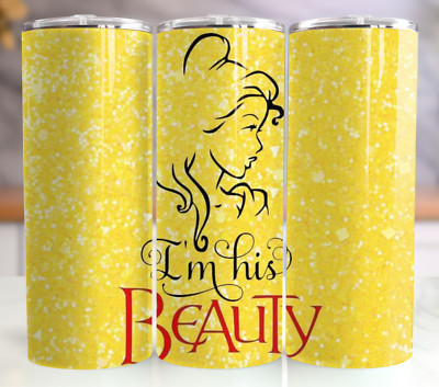 20oz Travel Mug - His Beauty Wife Anniversary Gift -  Stainless Steel Tumbler