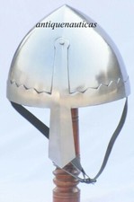 Medieval Norman Viking Helmet Vintage Armor Larp Silver Finish HALLOWEEN COSTUME