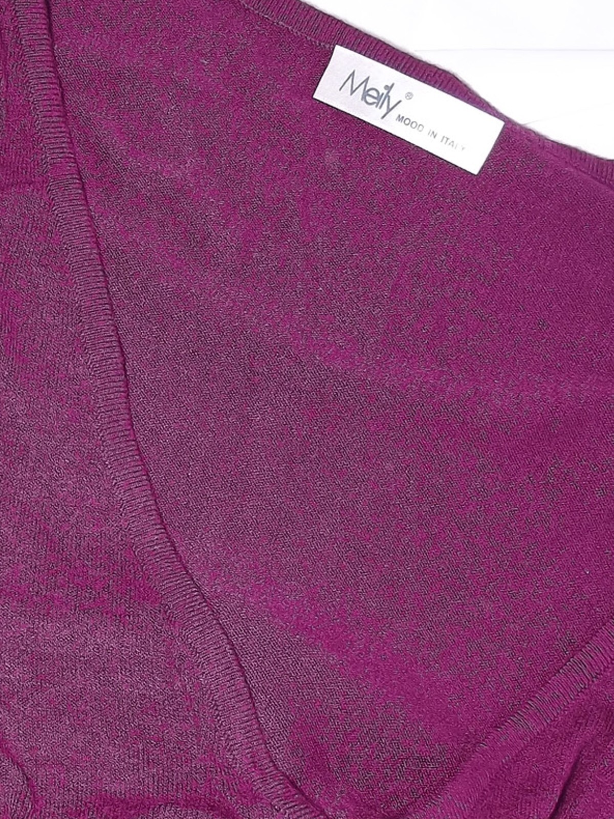 Meily Maglia Da Donna Taglia M Medium Manica Lunga Viola Scollo Ampio Cashmere image 6
