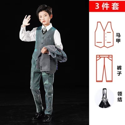 British Children Kid's Boy's Formal Stage Slim Suits Vest Pants Evening Party Sz - Picture 19 of 21