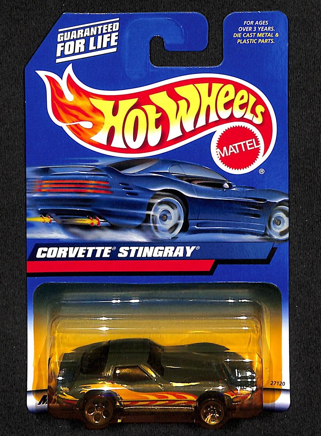2000 Vintage Hot Wheels Collector #154 CORVETTE STINGRAY Blue wChrome 5Dot Varia