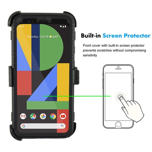 For Google Pixel 4 / Pixel 4XL Case Built in Holster Kickstand Screen Protector - 第 3/25 張圖片