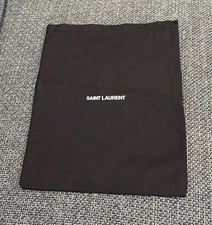 Saint Laurent Black Cloth Lined Dust Bag 13”x10”Designer Drawstring