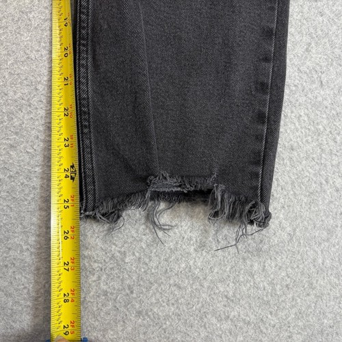 Abercrombie & Fitch Jeans Women 30/10 Black Ankle High Rise Denim Distressed - Picture 6 of 7