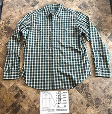 Polo Ralph Lauren Western Green Plaid Button Up Shirt Pearl button Mens Sz Large