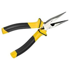 pinza a punta piatta sottile semicircolare 160mm elettronica elettricista giallo