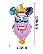 Ursula Villain 8.7" Tall Iron on Heat Transfer Patch