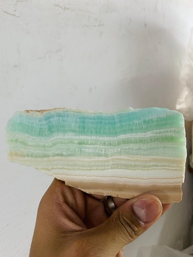 Bellissime lastre di aragonite caraibica in pietra naturale 300 g esemplare minerale cristallo - Foto 4 di 4
