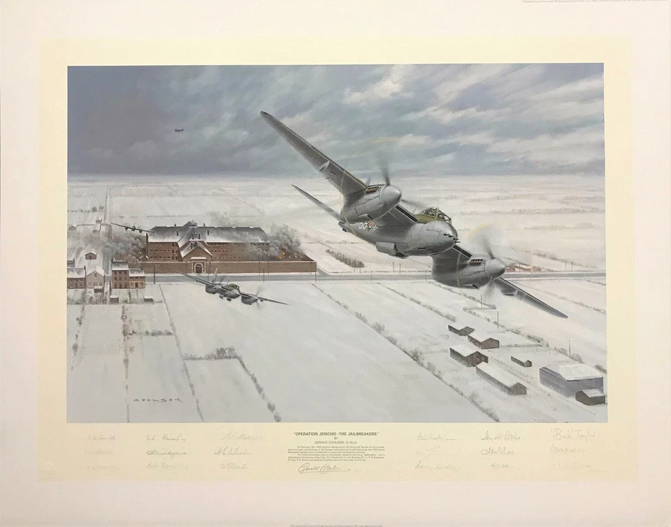 Операция Иерихон Джеральда Колсона Художник Пруф с подписью 18 ветеранов Иерихона - Изображение 2 из 2