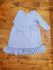 HoneyMe Curvy Tunic Dress Women's XL Rayon Ruffled Hem 3/4 Sleeves Made In USA