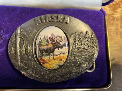 Artistic Impressions Western Moose belt Buckle Julie Zsupnik