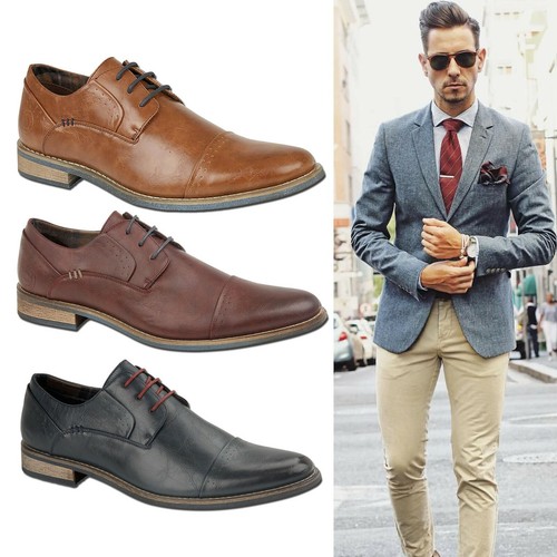Da Uomo SENATOR Scarpe in Finta pelle Smart Ufficio Matrimonio Formale  Oxford Scarpe Misure | eBay