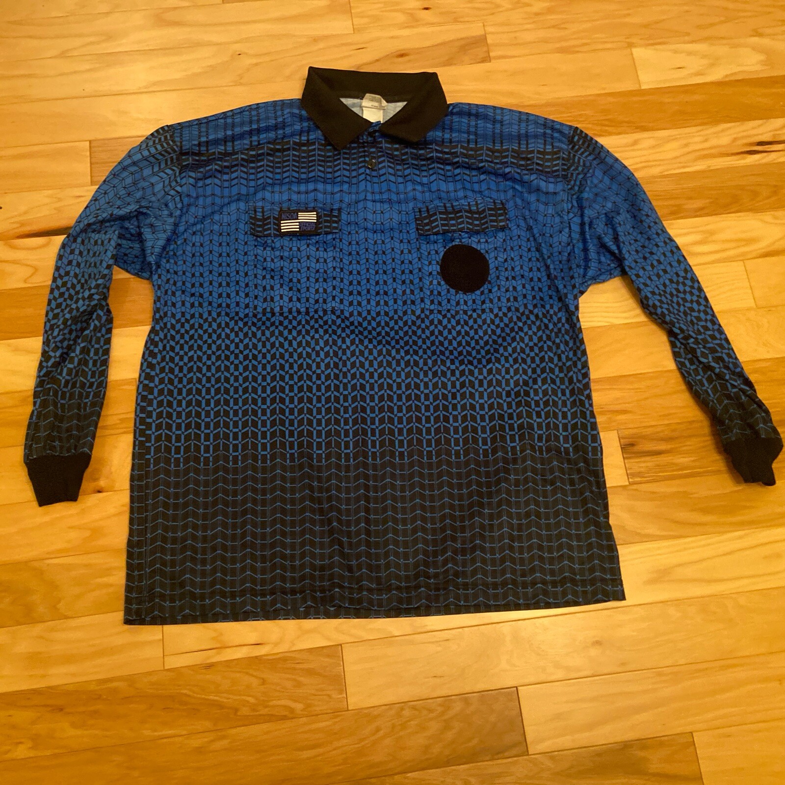 Official Sports International NISOA Referee XL Shirt Jersey Blue Long Sleeve