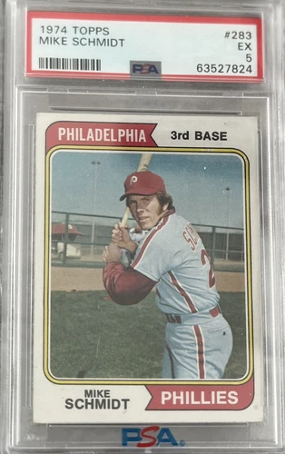 1974 TOPPS MIKE SCHMIDT HOF #283 BASEBALL PSA 5 EX CARD PHILADELPHIA PHILLIES