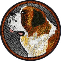 Bernadiner AufnäHer Hunde Patches AufbüGler Zum AufbüGeln Dog Patches 75X75Xmm