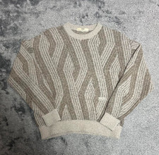 BALENCIAGA 90s Vintage BB Logo Knit Sweater Gray Size M Rare Used GC