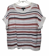 Lane Bryant Open Knit Sweater 26/28 Striped