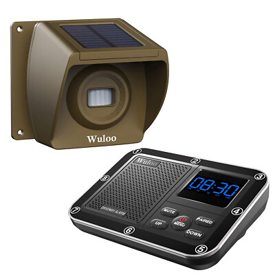 Wireless Solar Driveway Alarm Motion Sensors Detectors 1800 Feet Outdoor Range 