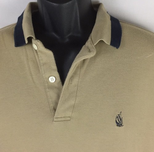 vintage mens nautica short sleeve collared polo shirt solid size