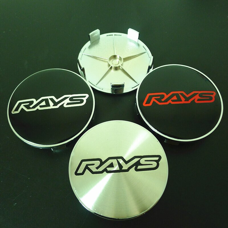 4 pcs 68 mm for Rays Volk Silver Black Alloy Wheel Center Caps Rim Caps