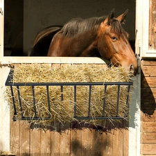 40.5" Long Horse Hay Feeder Metal Wall Mounted Hay Rack for Horses,Sheep,Goats