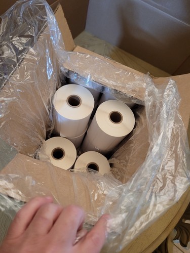 (10) ULINE S-20143 Desktop Thermal Transfer Labels 4 x 1 1⁄2" *RIBBONS REQUIRED* - Picture 4 of 7