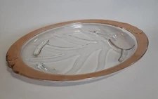 Pyrex Serving Meat Platter With Gold Trim Tree Of Life 815 B-EE