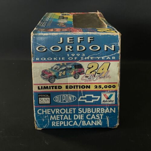 1993 JEFF GORDON #24 Dupont Die-Cast Bank Rookie of The Year 1:25 Suburban NICE - Picture 3 of 7