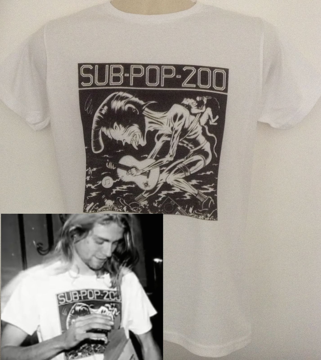 Nirvana T-Shirt Subpop Design worn by Kurt Cobain | eBay UK