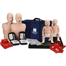 Prestan CPR Training Kit w/ 2 Adult, 2 Infant, 2 AED Trainers & MCR Accessories