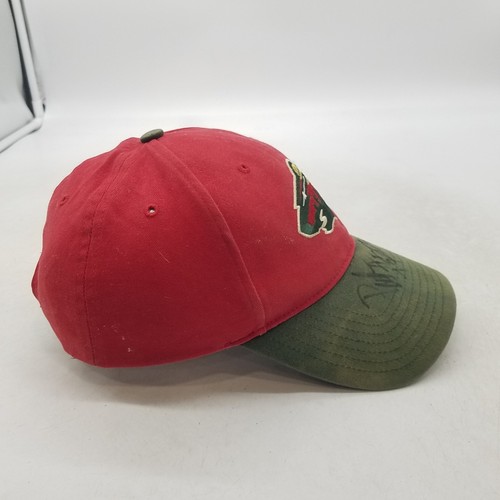 NHL Minnesota Wild 47 Brand Signed Red/Green Adjustable Strap Hat - Picture 4 of 6