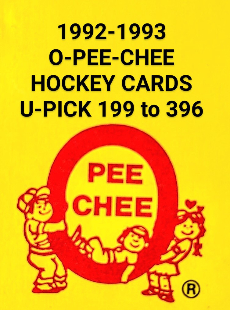 1992-93 O-Pee-Chee  Hockey Cards  U-Pick  199- 396   Buy 10 Get Free Shipping