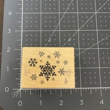 3105 PSX Brand Rubber Stamp D-518 Cluster of Snowflakes