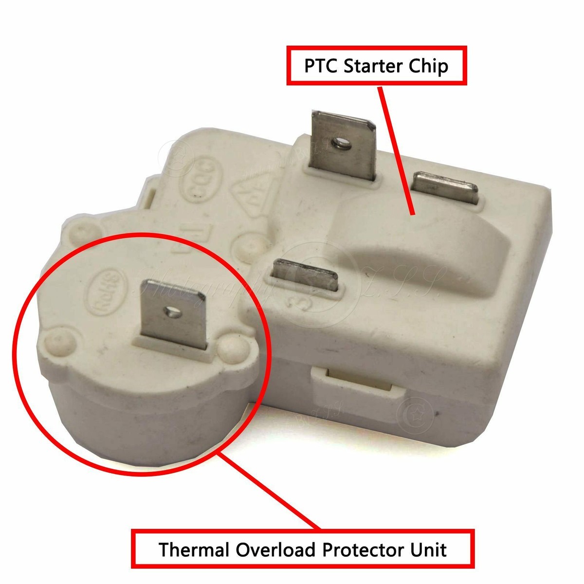 2Pin ZHB-x Refrigerator OL Protector+Start Relay For Haier Siemens