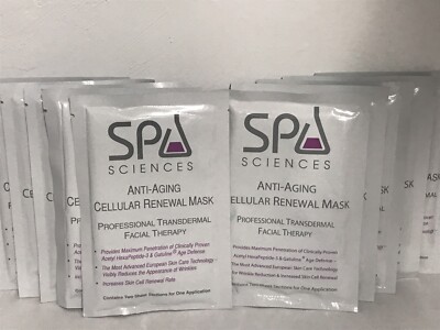 Spa Sciences Anti-Aging Cellular Renewal Mask 1 App., 2 Sheets (Pack of 10)