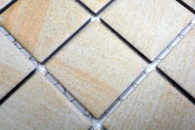 Mosaïque Céramique Effet Pierre Sable – 10 Plaques – Pour Cuisine, Salle De Bain – 16-AISO89_f