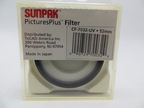 Sunpak PicturesPlus CF-7032-UV 52mm Lens Filter - Picture 2 of 2