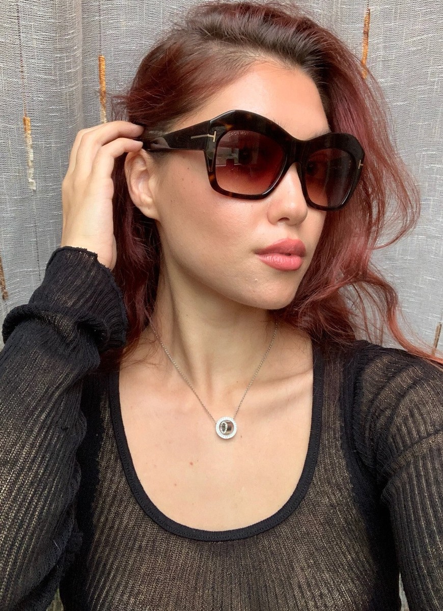 New Glamour Tom Ford Tortoise Oversized Women display picture 1