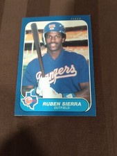1986 Fleer Update Ruben Sierra ROOKIE U-105  Texas Rangers