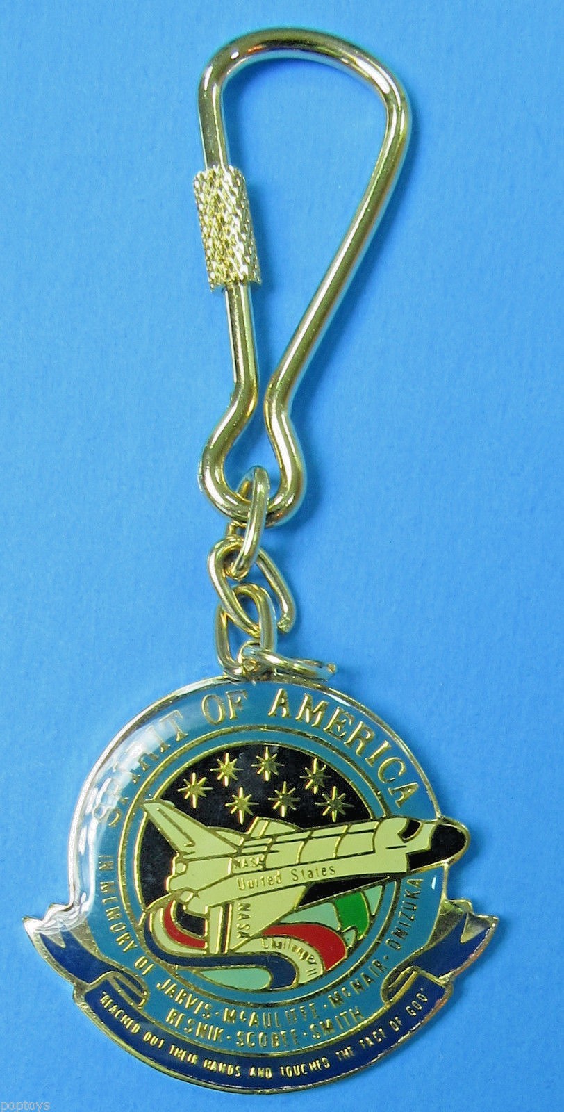 KEYCHAIN final Space Shuttle Challenger flight STS-51L metal