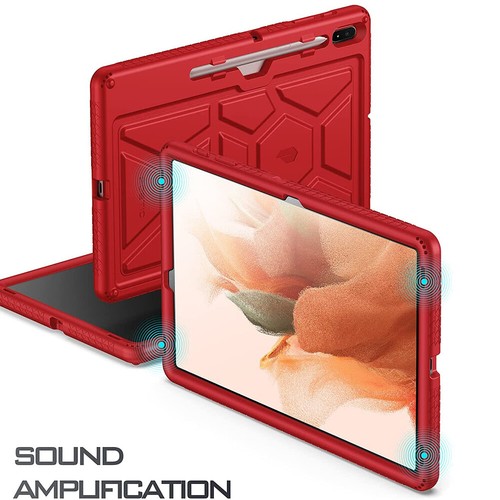 For Samsung Galaxy Tab S7 FE Case (2021) | Poetic Silicone Tablet Cover Red - Picture 4 of 6