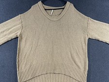 Free People Oversized Sweater Small Tan Long Sleeve